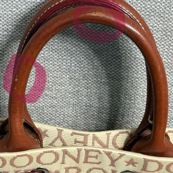 Dooney & Bourke Cream and Brown Purse - Picture 6 of 7